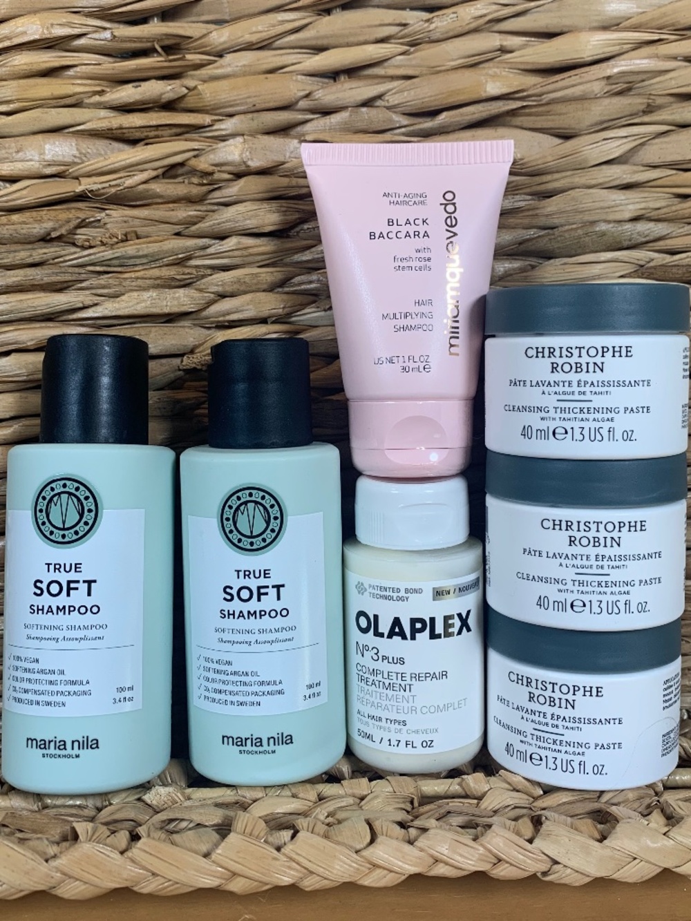 Mini haircare travel bundle NEW-TRUE SOFT, Christophe Robin, Olaplex
